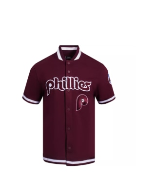 Dick's Sporting Goods Pro Standard Men's Philadelphia Phillies Burgandy Warmup Jacket