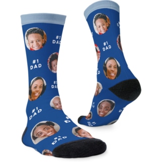 Floating Faces and Text Custom Socks