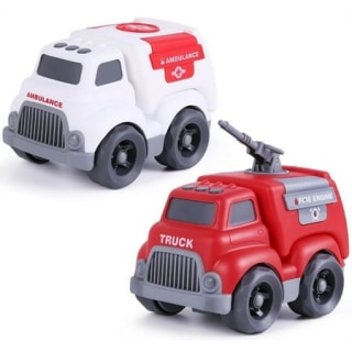 Fire Engine Truck Toys 2 Car Set