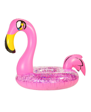 Glitter Flamingo Jumbo Pool Tube