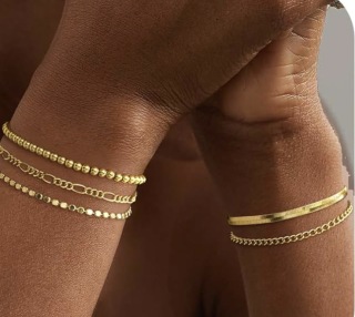 Dainty 14K Gold Chain Bracelets