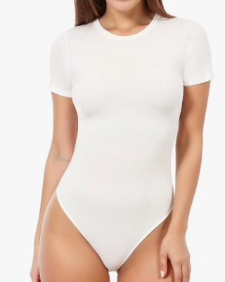 Round Neck Short Sleeve Bodysuit