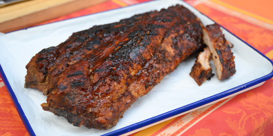 Chef D's Baby Back Pork Ribs + Spicy Peel & Eat Shrimp + Smoked Meatless Greens + Potato Salad