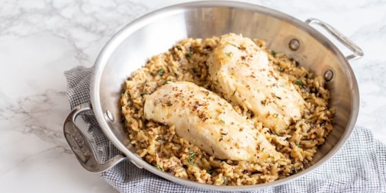 One-Pot Chicken and Wild Rice in Honey Mustard Sauce