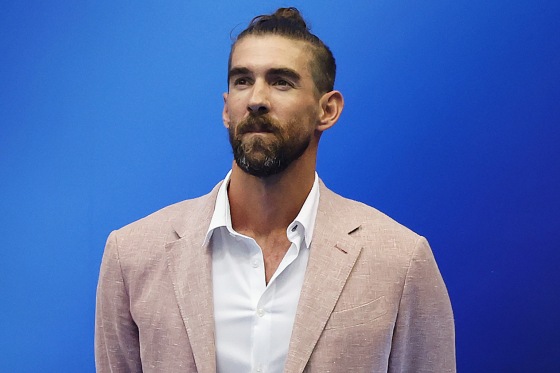 Former Swimmer Michael Phelps at theFukuoka 2023 World Aquatics Championships.