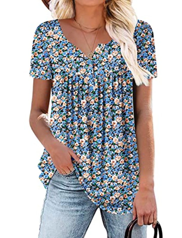 Short Sleeve Tunic Tops