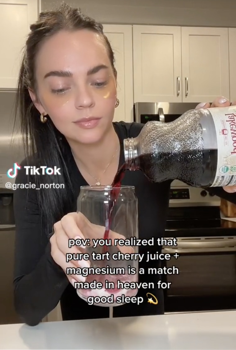 Gracie Norton's TikTok video featuring the 'sleepy girl mocktail' went viral.