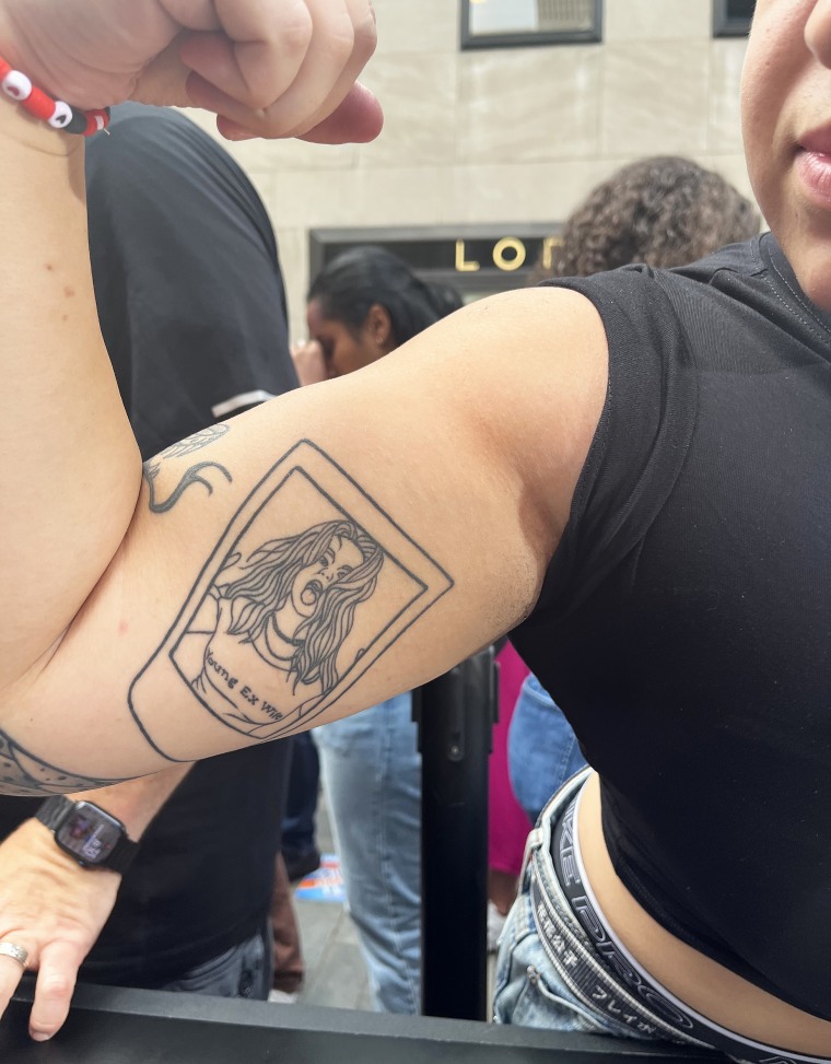 Marina Guimaraes' tattoo of Reneé Rapp.