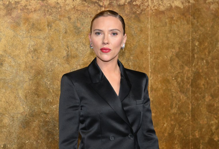 Scarlett Johansson arrives for The Albies at the New York Public Library in September 2023.