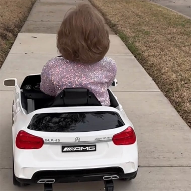 Toddler with old lady haircut