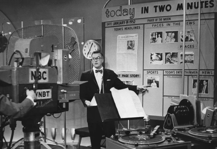 David Cunningham Garroway was the founding host and anchor of NBC's Today from 1952 to 1961. This is the first broadcast in Jan. 14, 1952.