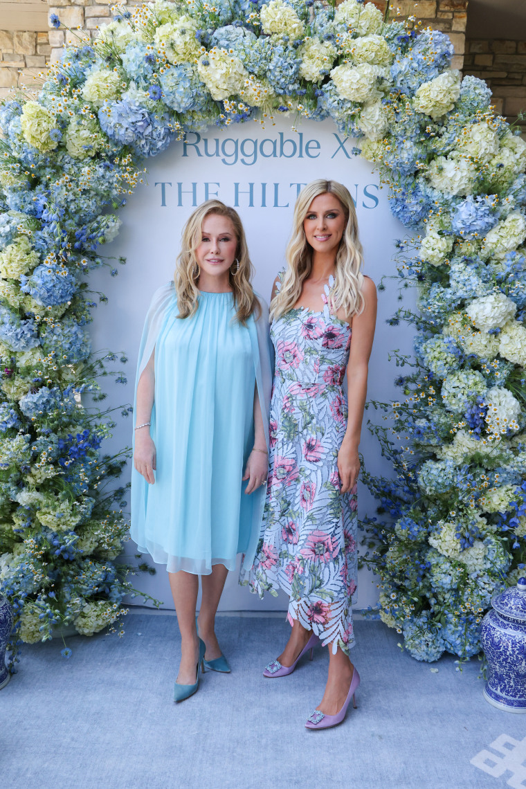 Kathy and Nicky Hilton celebrating their new Ruggable X The Hiltons collection in Beverly Hills on June 5, 2024.