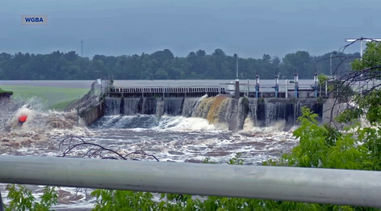 Flooding of Manawa Dam