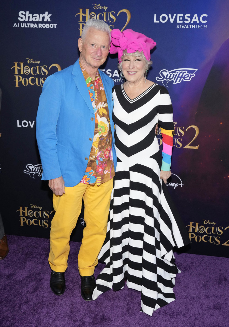 Bette Midler and Martin von Haselberg at "Hocus Pocus 2" premiere.