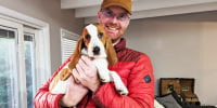 Victor Miller with his dog