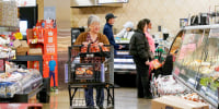 Customers at a supermarket.