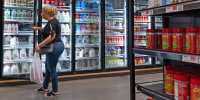 A shopper at a grocery store  in Brooklyn, N.Y., on July 11, 2024.