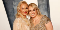 Rebel Wilson, right, and Ramona Agruma at the Vanity Fair Oscars Party in 2023.