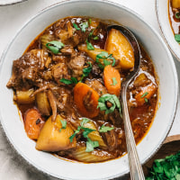 Beef stew recipe still life