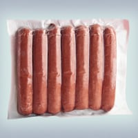 Hot dog packet on a background.