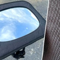 Car seat mirror fire warning