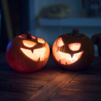 Halloween pumpkins.