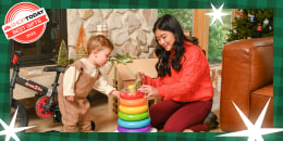 Two kids playing with toys