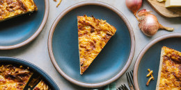 Quiche Lorraine with Hash Brown Crust