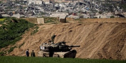 An Israeli soldier at the border with the Gaza Strip