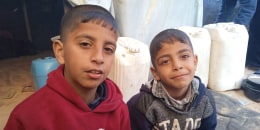 Noura Abu Khamees' sons, Ahmad, left, and Karam.