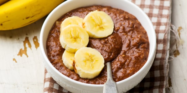 Chocolate-Banana Overnight Oatmeal