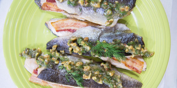 Grilled Cedar Plank Golden Trout