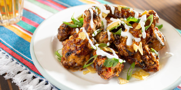 Taco-Flavored Wings with Chipotle Glaze