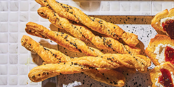 Black Sesame Parmesan Twists