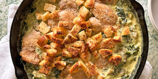 Cheesy Spinach-Artichoke Chicken