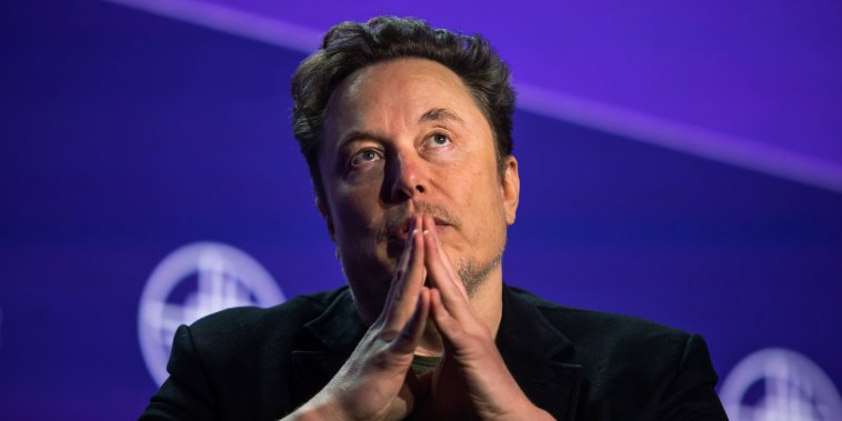 Elon Musk speaks speaks at the Milken Institute's Global Conference on May 6, 2024.