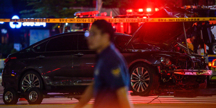 At least nine people were killed and four others were injured when a car struck pedestrians near Seoul city hall on July 1, police said.