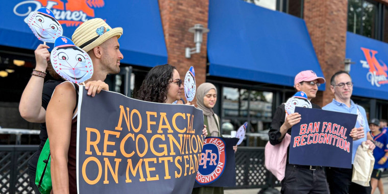 Facila recognition protest at Citi Field.