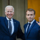 Joe Biden and Emmanuel Macron.