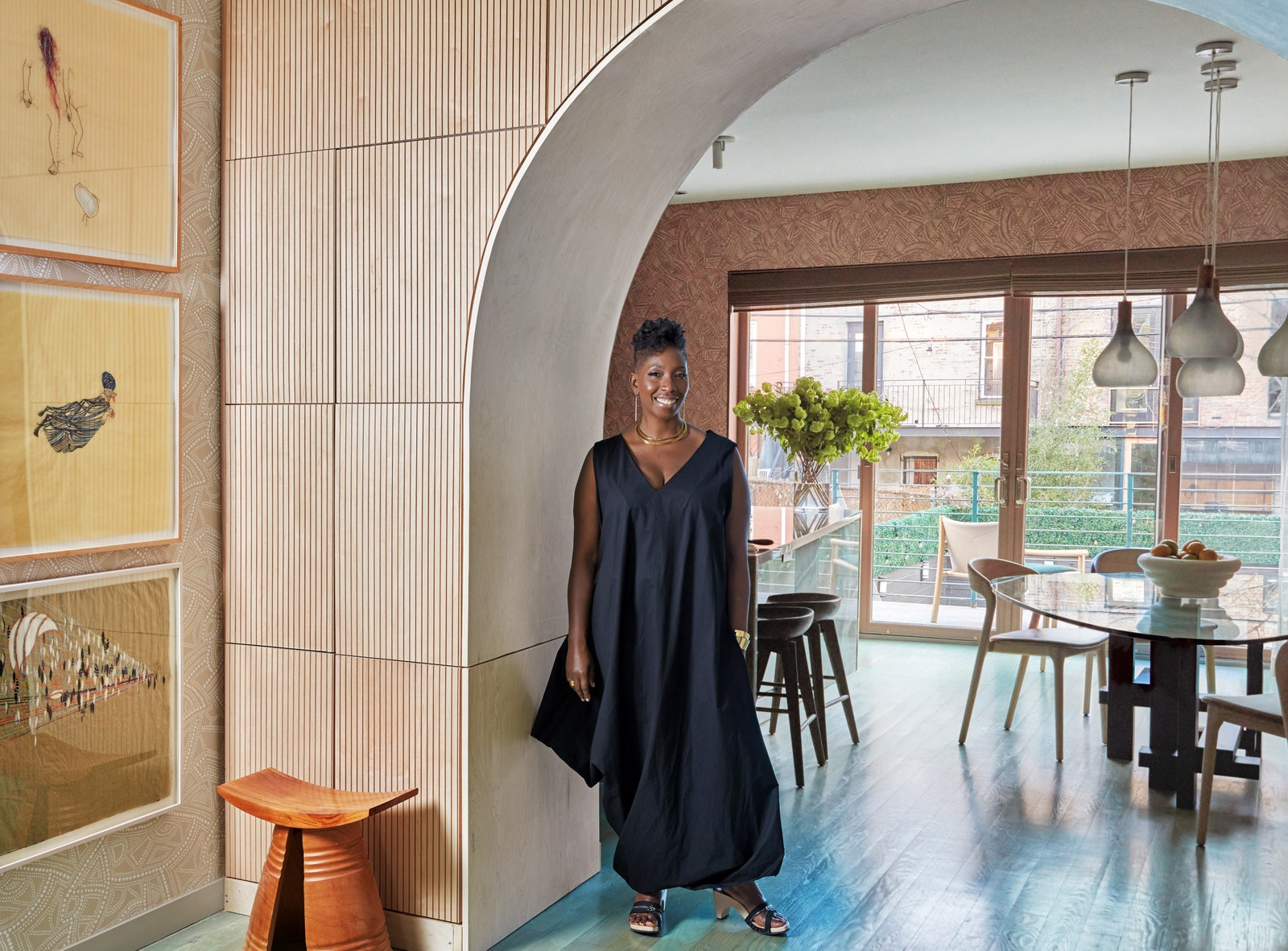 Barnett at home in her Brooklyn New York town house.