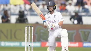 AP : Ollie Pope bats on the third day of the first cricket Test match between England and India in Hyderabad