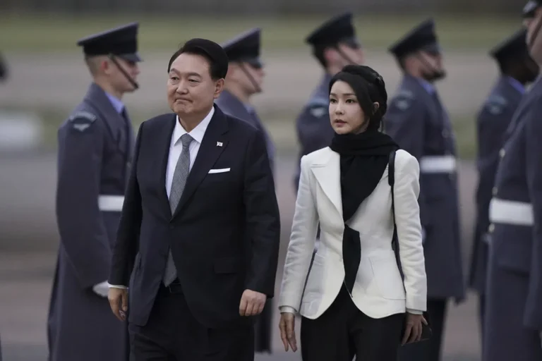 South Korea President Yoon Suk Yeol and First Lady Kim Keon Hee.  - AP