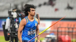 File Photo : Indian javelin thrower Neeraj Chopra in action.