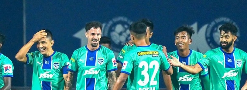 X (Bengaluru FC) : Suresh Wangjam's strike helped Bengaluru FC lead Jamshedpur FC at half-time of their Indian Super League match.