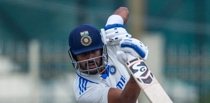 AP : India's Dhruv Jurel plays a shot during their fourth Test against England in Ranchi on February 26, 2024.