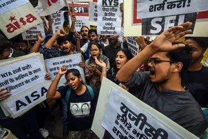 Getty Images : Students Protest Cancellation Of UGC-NET Exam