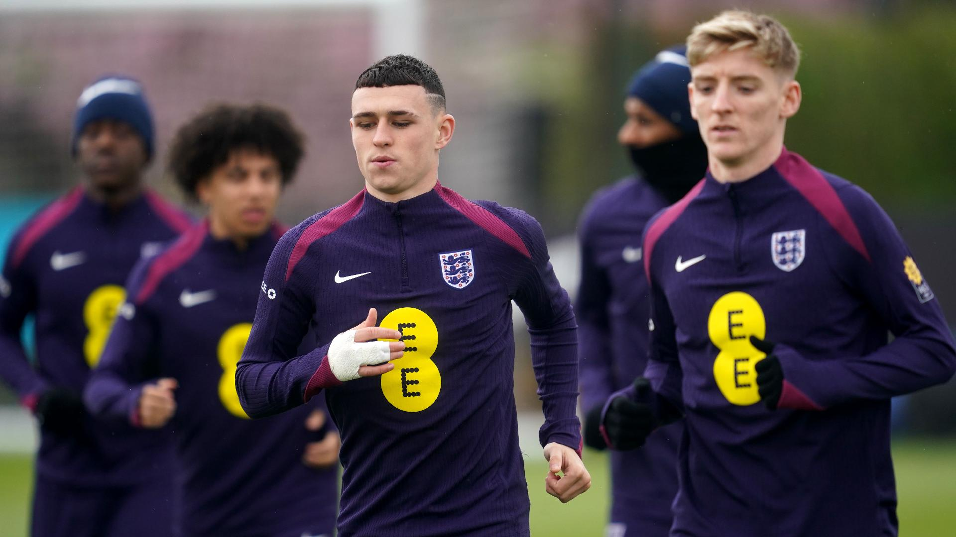 Adam Davy/PA : England players train ahead of the friendly against Belgium.