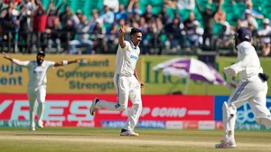 AP/Ashwini Bhatia : Ravichandran Ashwin (c) celebrates a wicket against England on day three of the fifth Test match in Dharamsala.