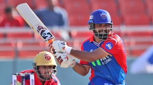 AP Photo/Pankaj Nangia : Delhi Capitals skipper Rishabh Pant batting against Punjab Kings in IPL 2024.