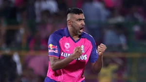 AP/Pankaj Nangia : Rajasthan Royals' Ravichandran Ashwin celebrates the dismissal of Lucknow Super Giants' Marcus Stoinis during their Indian Premier League 2024 match in Jaipur on March 24, 2024.